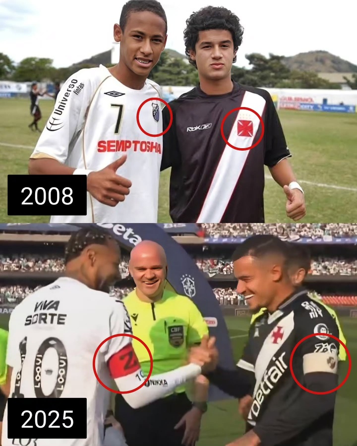 星空体育官网-17年光阴飞逝🥹08年内马尔与库蒂尼奥新秀争锋，25年双双以队长身份母队重逢